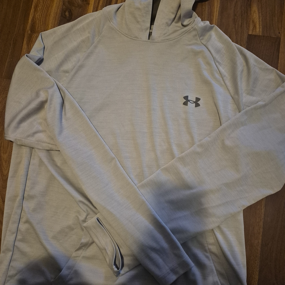 Under Armour Heather Gray Performance Hoodie